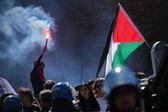 Manifestantes pro-Palestina se oponen al partido entre Italia e Israel