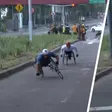 ¡Lamentable! Bache arruina la carrera a competidores en silla de ruedas en la Maratón de la Ciudad de México