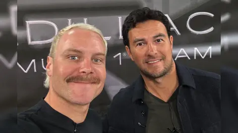 Checo Pérez 'enseña' español y lanza promesa a Valtteri Bottas, su nuevo compañero en Cadillac
