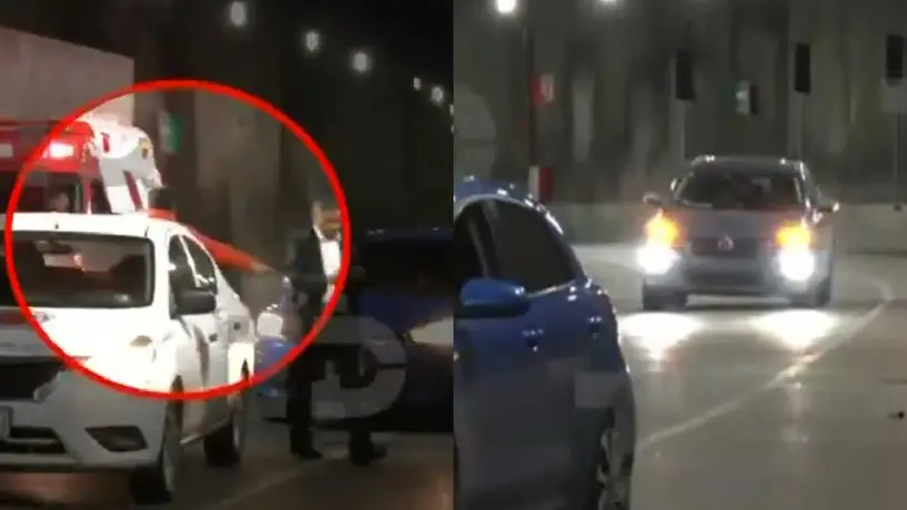 VIDEO: Camarógrafo y reportero captan en vivo choque contra ambulancia en CDMX