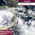 Huracán Priscilla sube a categoría 1 y pone en alerta a estados del Pacífico mexicano