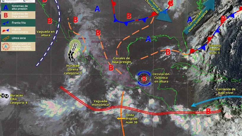 Huracán Lorena no pierde fuerza: Se esperan inundaciones y lluvias torrenciales