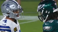 ¡Descalificado! Jalen Carter queda fuera del partido tras escupirle a Dak Prescott