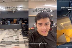VIDEO: Joven se hace viral por vivir en cisterna de CDMX pagando 5 mil 500 pesos de renta