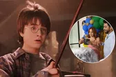 Magia viral: influencer convierte revelación de género en escena de Hogwarts