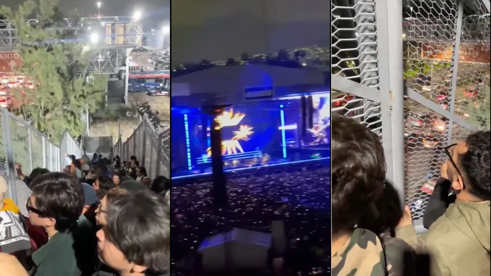 VIDEO: Fans disfrutan concierto de Oasis sin pagar boleto; lo ven desde un puente
