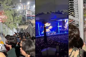 VIDEO: Fans disfrutan concierto de Oasis sin pagar boleto; lo ven desde un puente