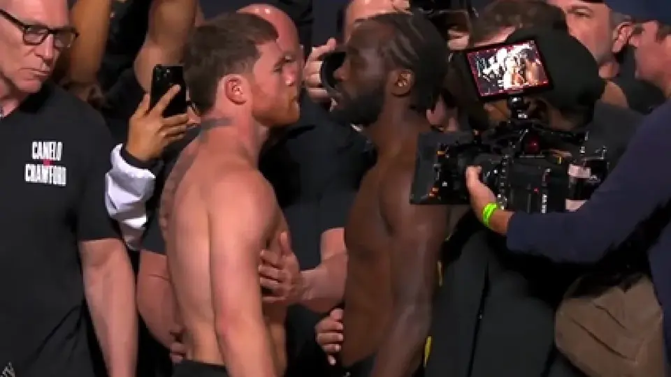 ¡Sin problemas en la báscula! Canelo Álvarez y Crawford viven el último careo previo al combate