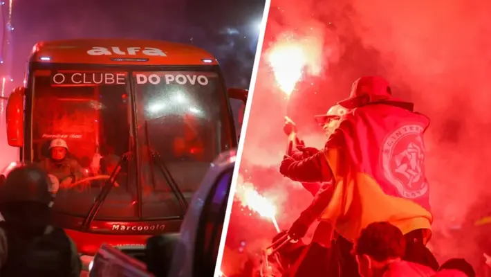 Beira-Rio en llamas: la hinchada de Inter arma un recibimiento de otro planeta contra Flamengo