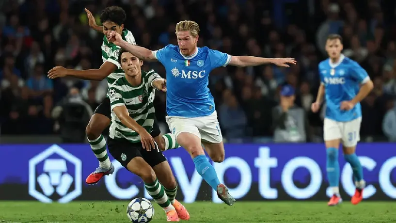 Kevin De Bruyne comanda el triunfo de Napoli sobre Sporting Lisboa en Champions League
