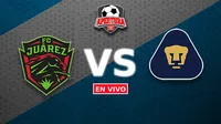 Juárez vs Pumas EN VIVO Liga MX Apertura 2025 Jornada 10