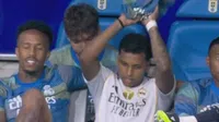 Rodrygo sale enojado del encuentro ante Real Oviedo tras cambio con Vinícius Júnior