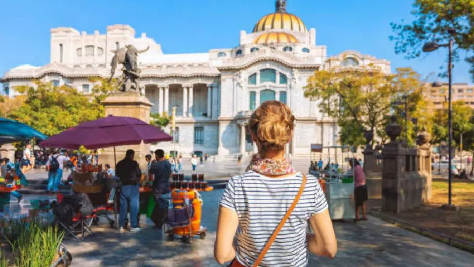 VIDEO: Vendedora ambulante es captada haciendo del baño frente a Bellas Artes