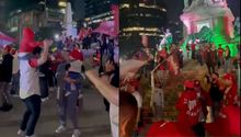 Afición de los Diablos Rojos del México celebran el campeonato en el Ángel de la Independencia