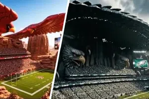 De águilas gigantes a fábricas de acero: la IA transforma los estadios de la NFL