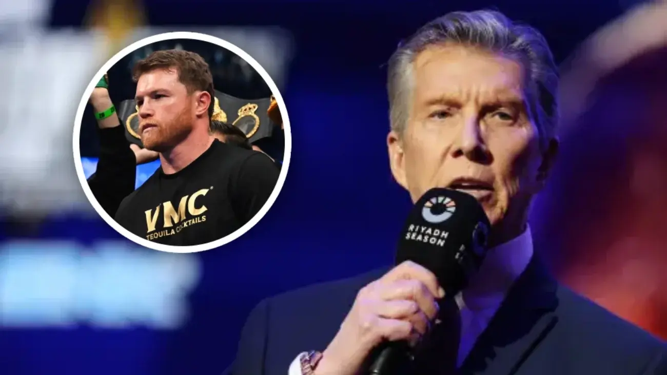 Michael Buffer en la presentación de 'Canelo' Álvarez | AP