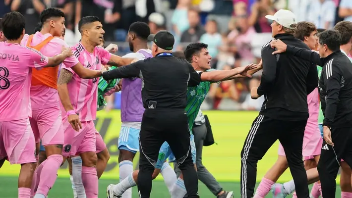 "Fue un momento de mucha tensión": Luis Suárez pide disculpas por pelea ante Seattle Sounders en la Leagues Cup
