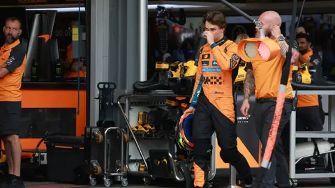 ¡Para el olvido! Piastri se fue de largo y abandonó en el Gran Premio de Azerbaiyán