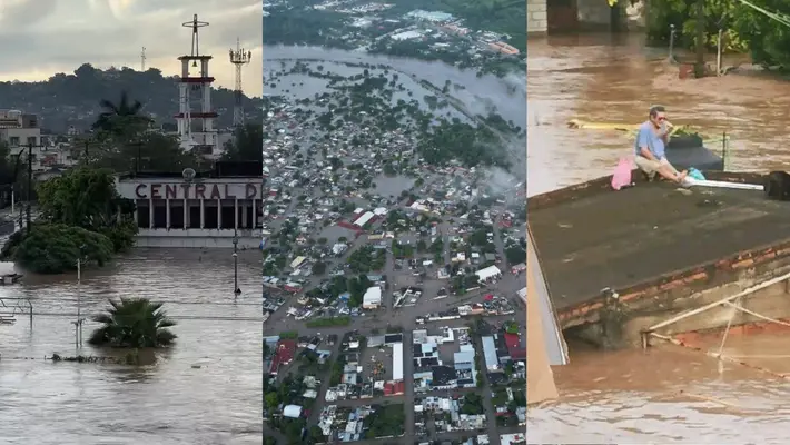 VIDEOS: Veracruz bajo el agua, caos por inundaciones y deslaves; más de 150 evacuados