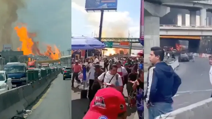 VIDEOS / Tragedia en Puente de la Concordia: explota pipa de gas y deja varias personas quemadas