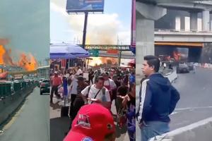VIDEOS / Tragedia en Puente de la Concordia: explota pipa de gas y deja varias personas quemadas