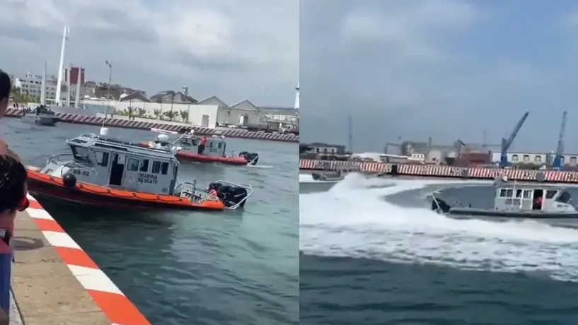 Colisión de embarcaciones de la Marina en Veracruz durante ensayo/VIDEO
