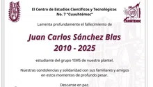 IPN lamenta la muerte de su estudiante Juan Carlos Sánchez Blas tras explosión de pipa en Iztapalapa