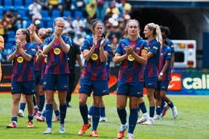 Jugadoras de Barcelona agradecen apoyo de la afición mexicana