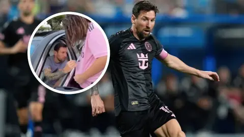¡Cosas del GOAT! Lionel Messi firma autógrafo en un semáforo