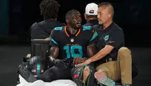 Tyreek Hill sufre terrible lesión y queda fuera del partido entre New York Jets y Miami Dolphins