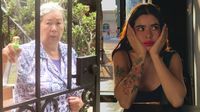 VIDEO: Señora rocía con agua bendita a joven por estar “poseída” por sus tatuajes