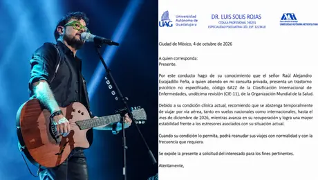 Aleks Syntek pospone su gira por Europa por recomendación de su psiquiatra: ¿qué le indicó su médico?