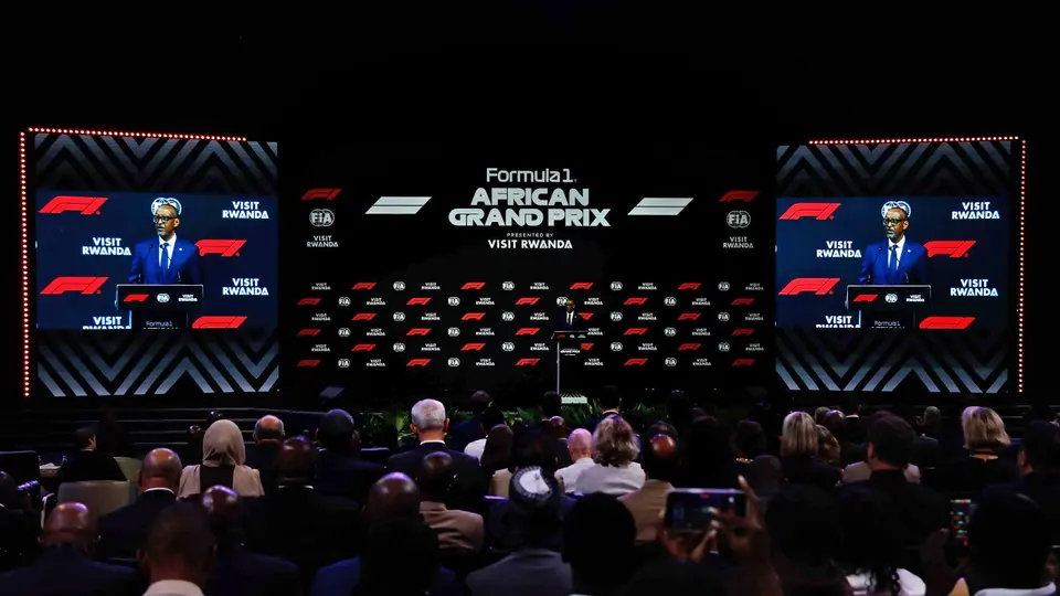El presidente de Ruanda, Paul Kagame, en la presentación del Gran Premio de África | X: @F1