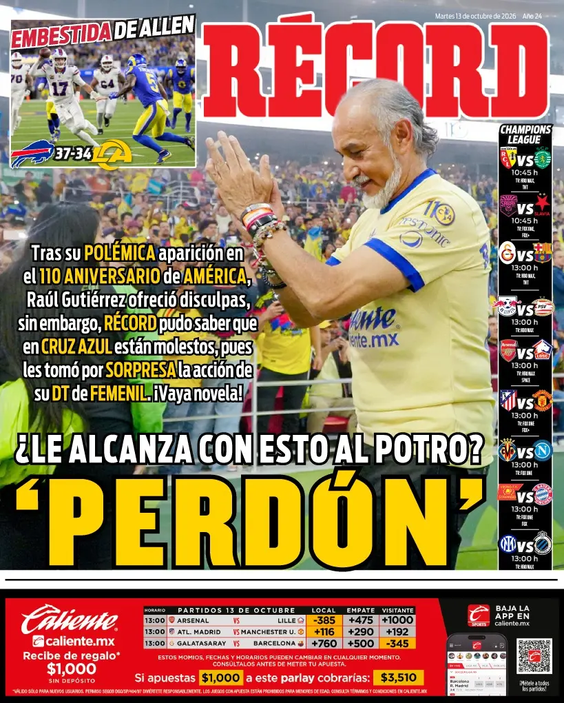Portada RÉCORD 13 de octubre de 2026