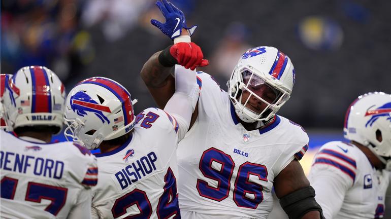 Jugadores de Bills celebran jugada | AP