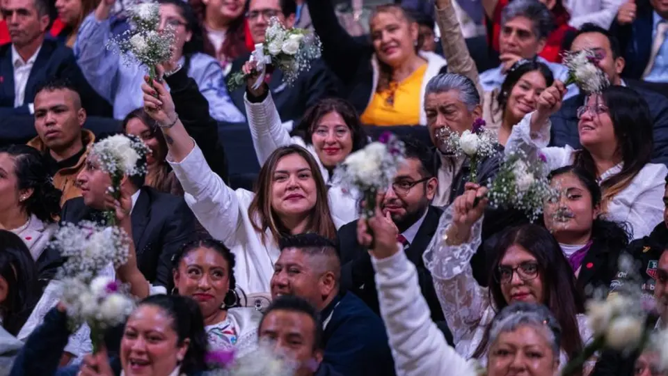 FOTOS / Amor a lo grande: Así fue la boda colectiva en la Ciudad de México