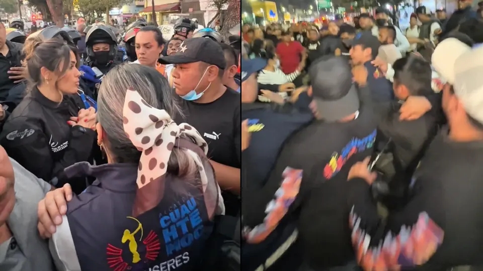 Los comerciantes y policías se enfrentaron pasando a golpear a la alcaldesa / Especial