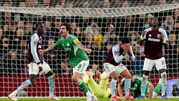 Sandro Tonali lidera remontada de Newcastle sobre Aston Villa en FA Cup