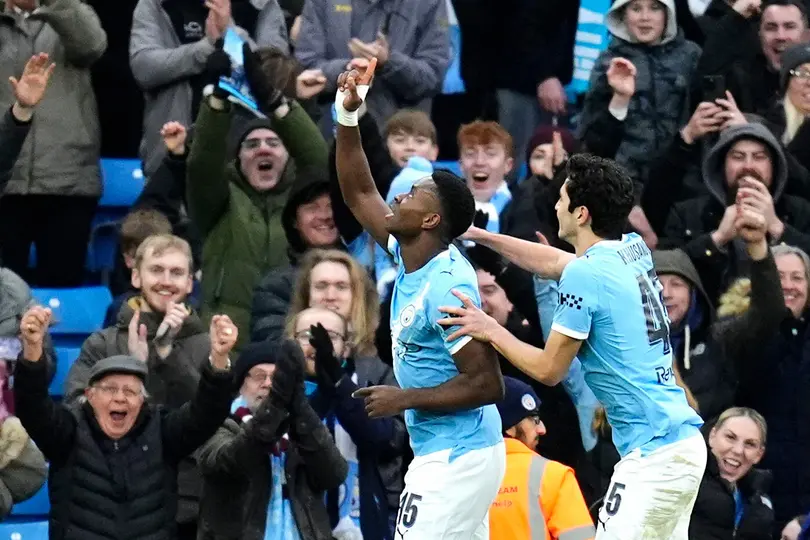 Marc Guéhi festeja su gol en FA Cup con Manchester City | AP