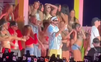 Bad Bunny en su primera noche en Buenos Aires l CAPTURA