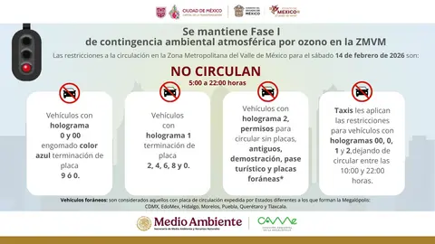 Estos son los vehículos que no circulan en la CDMX y el Estado de México / Especial