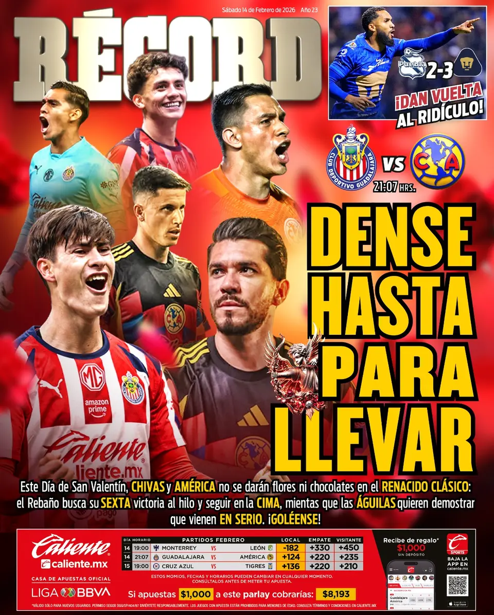 Portada RÉCORD 14 febrero 2026