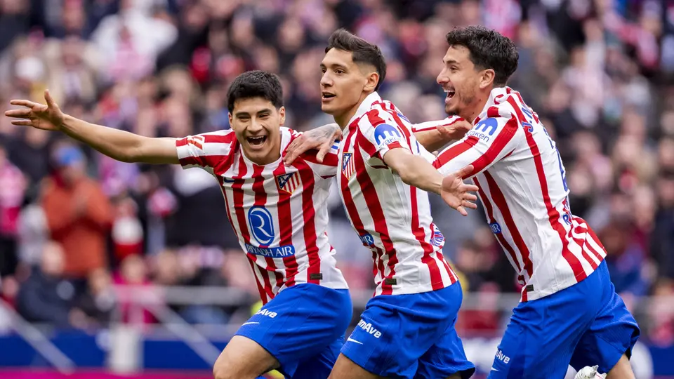 Obed Vargas celebrando gol del Atlético de Madrid | Grosby Group