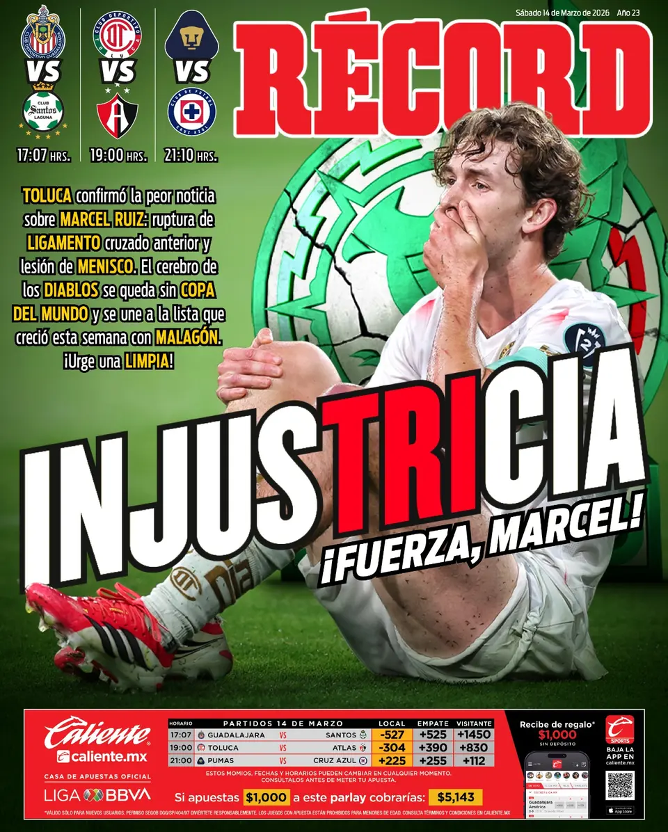 Portada RÉCORD 14 de marzo de 2026