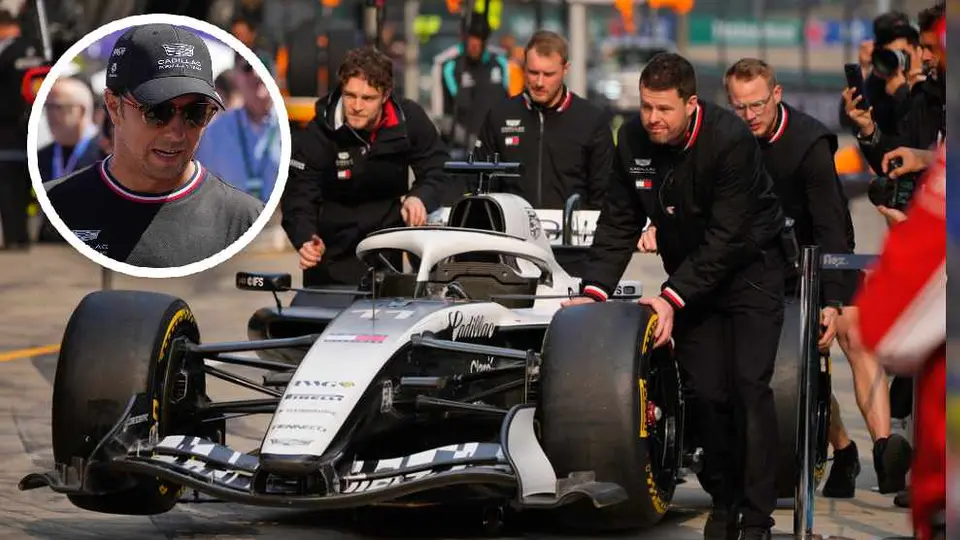 Checo Pérez sufre en China: su monoplaza Cadillac 'se cae a pedazos' en pleno Sprint