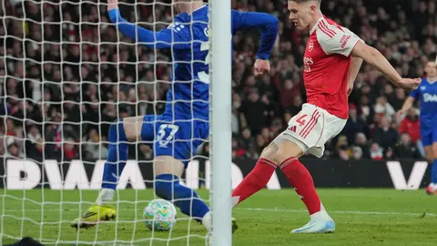 Viktor Gyoekeres de Arsenal en el juego vs Everton I AP