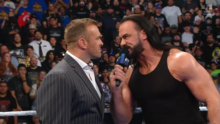 Drew McIntyre encara a Nick Aldis | Captura de Pantalla WWE