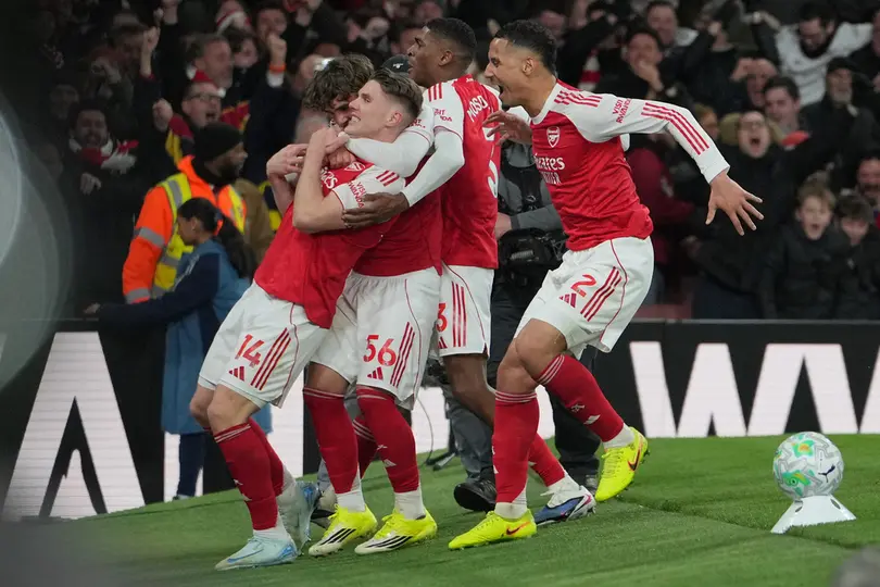 Arsenal celebra el gol de Gyoekeres ante el Everton I AP