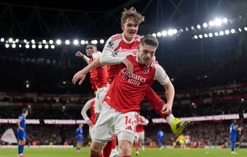 Victoria del Arsenal ante el Everton en la Premier League I AP