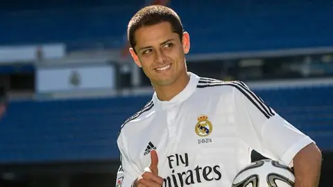 Javier Hernández con el Real Madrid l AP